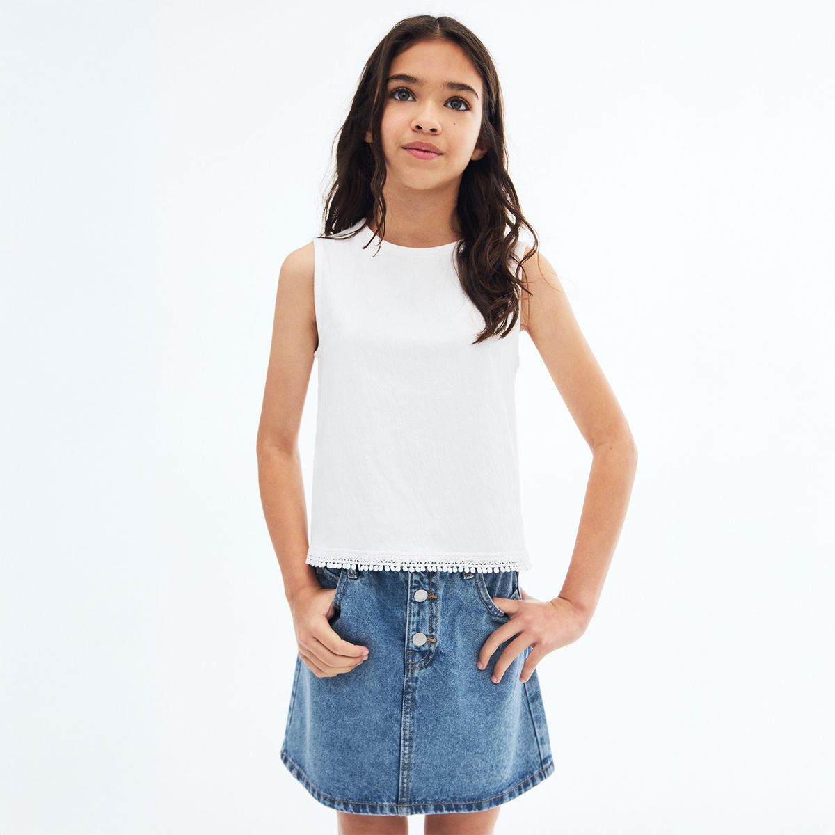 MANGO KIDS - Falda Paperbag Niña Algodón Mango Kids