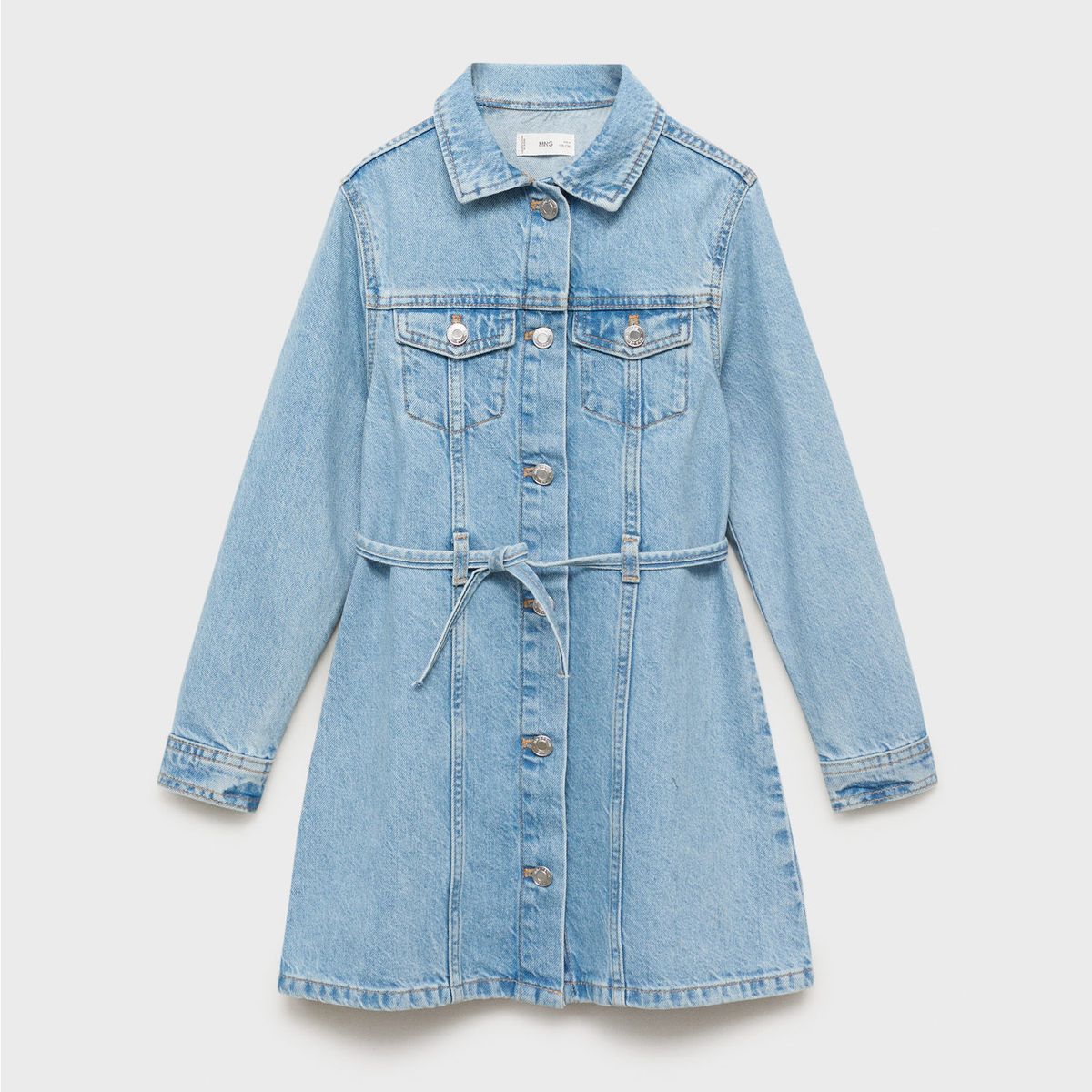 MANGO KIDS - Vestido Jean Niña Algodón Mango Kids