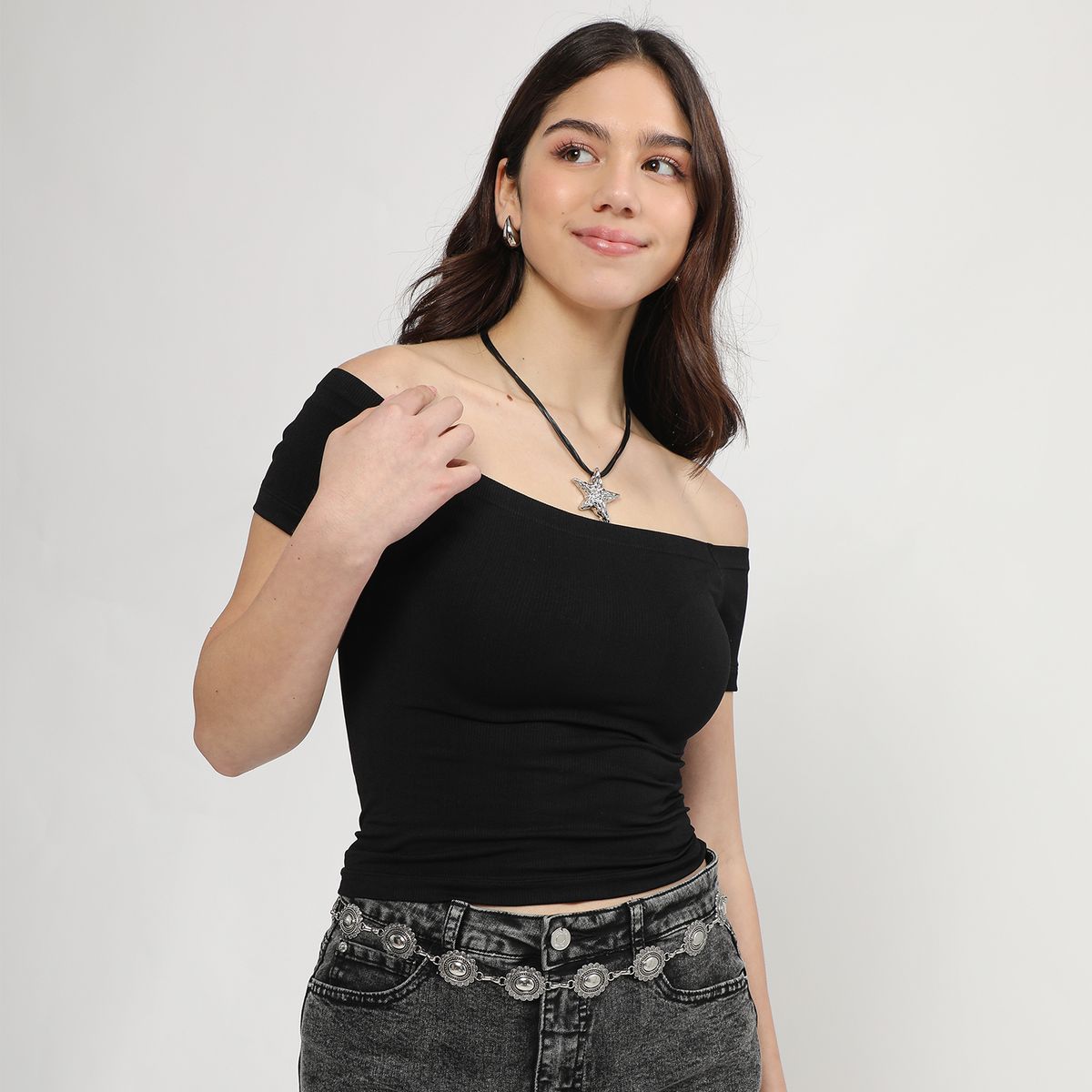 SYBILLA - Polo Off Shoulder Mujer Sybilla