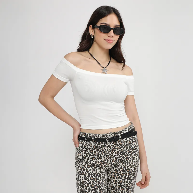 SYBILLA - Polo Off Shoulder Mujer Sybilla