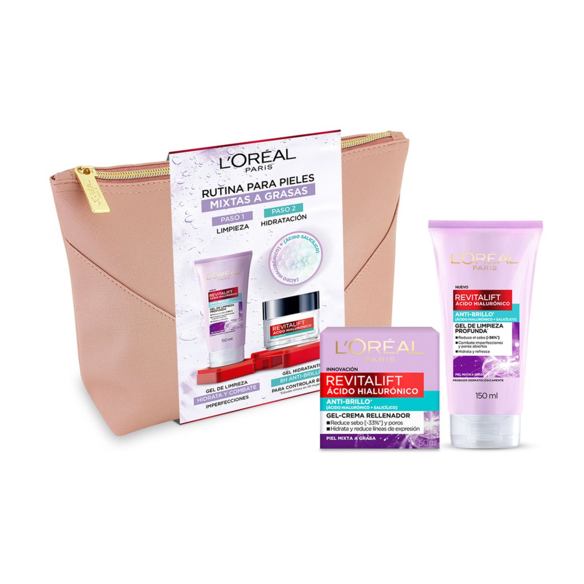 LOREAL PARIS - Pack Crema Gel + Gel Limpiador Ha