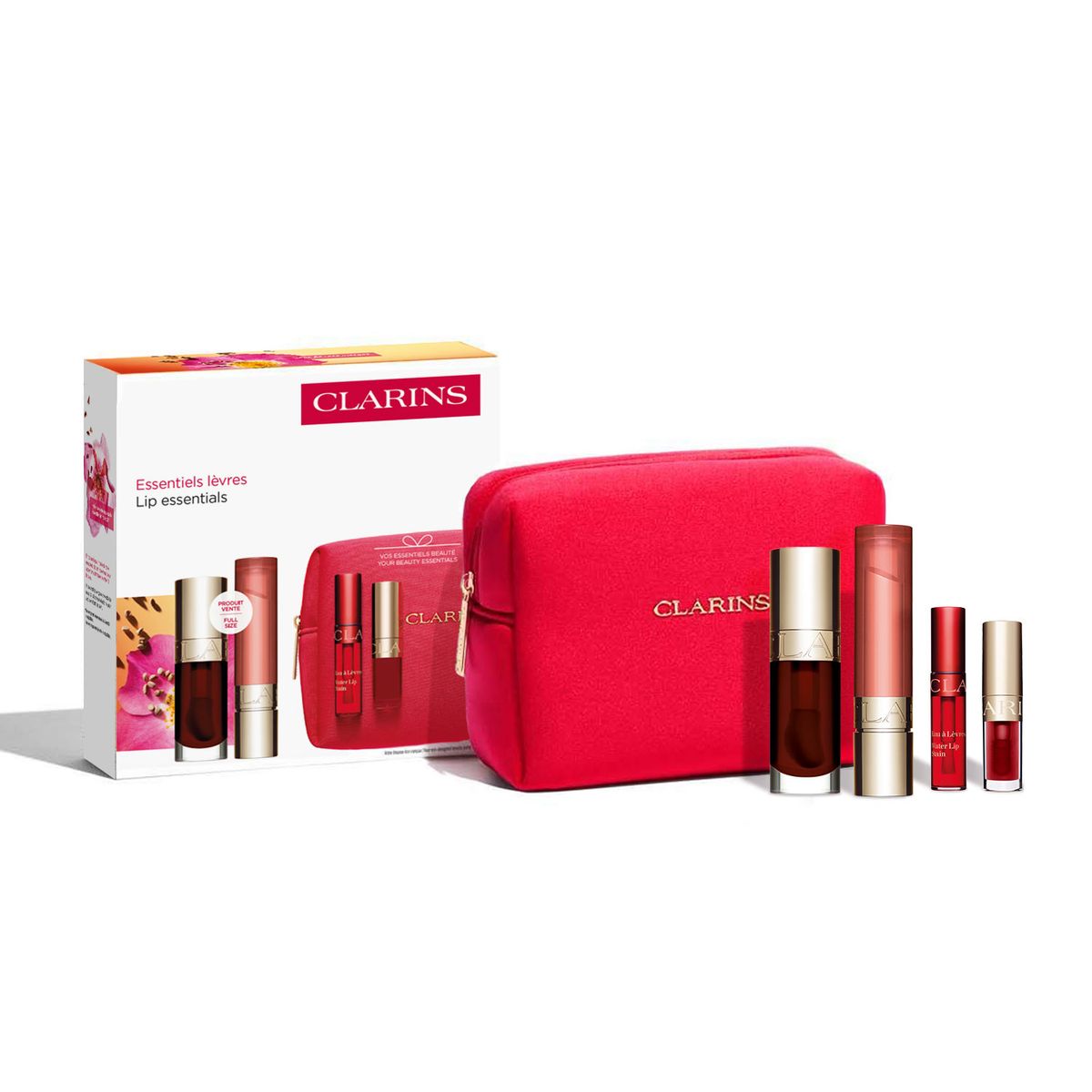 CLARINS - Set Lip Essentials Lip Comfort Oil 7ml + Lip Oil Balm 2.9gr + Minis
