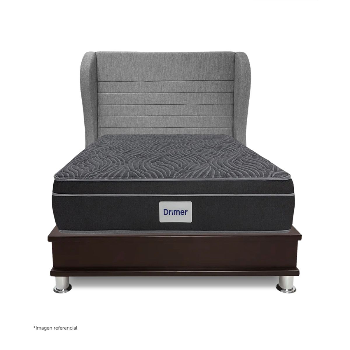 DRIMER - Dormitorio Oporto Ventus 2 Plazas Bretanna Gris