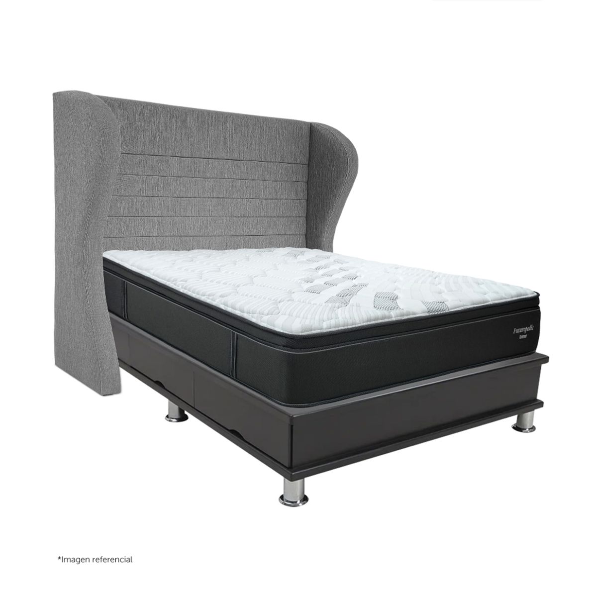 DRIMER - Dormitorio Cantabria Futurepedic 2 Plazas Bretanna Gris Plata
