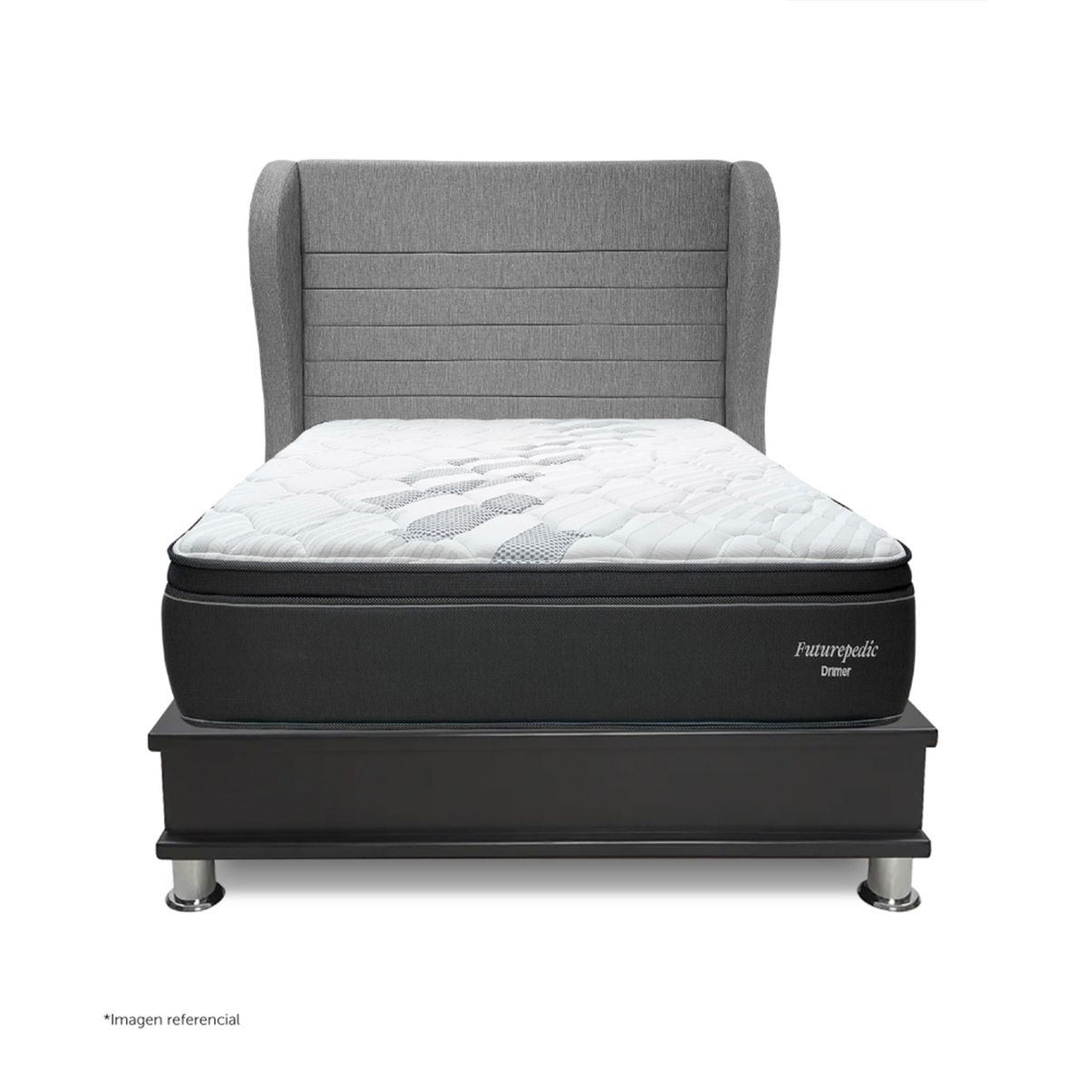 DRIMER - Dormitorio Cantabria Futurepedic 2 Plazas Bretanna Gris Plata