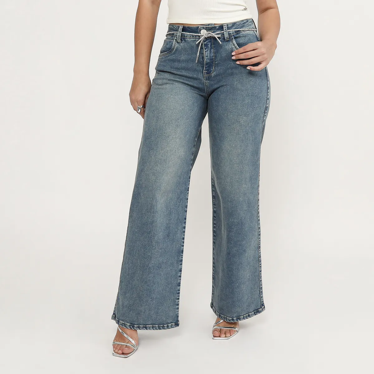 MOSSIMO - Jean Straight Tiro Medio Mujer Mossimo