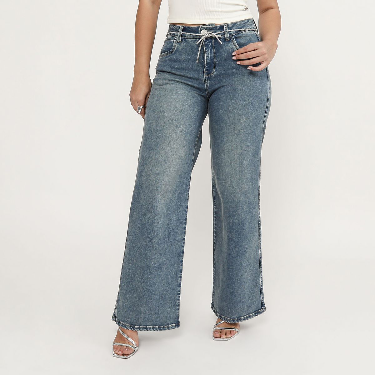 MOSSIMO - Jean Straight Tiro Medio Mujer Mossimo