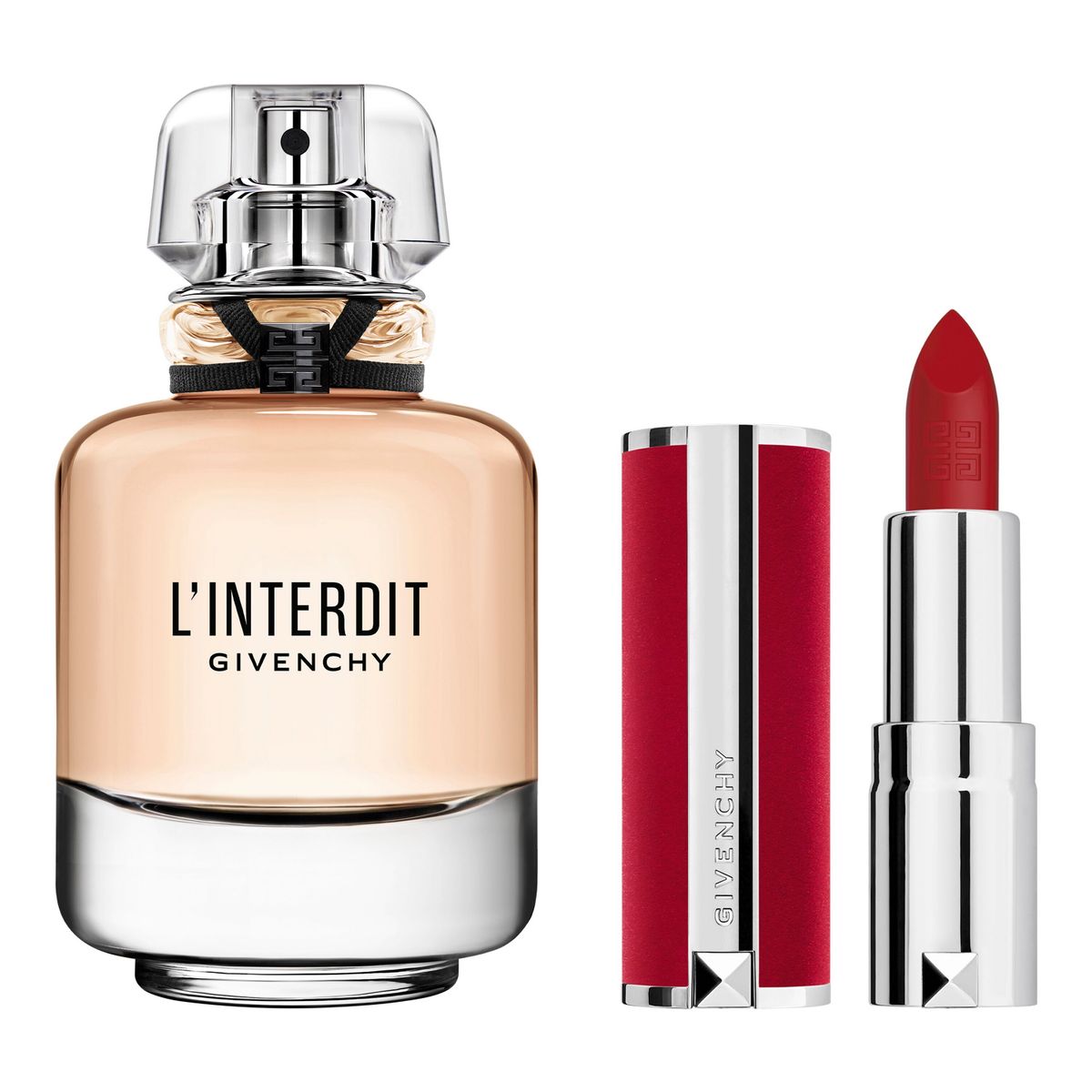 GIVENCHY - Set L'interdit Eau De Parfum 80 Ml + Labial Le Rouge Deep Velvet N37