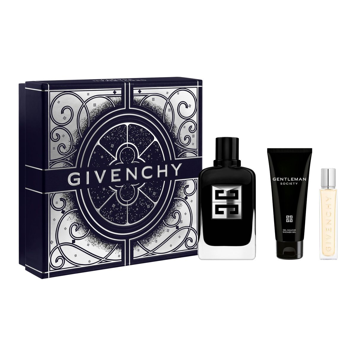 GIVENCHY - Set Gentleman Society Eau De Parfum 100 Ml + Shower Gel 75 Ml + Travel Spray 12.5 Ml
