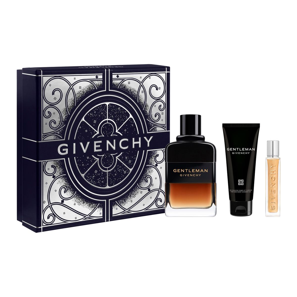 GIVENCHY - Set Gentleman Reserve Privee Eau De Parfum 100 Ml + Shower Gel 75 Ml + Travel Spray 12.5 Ml