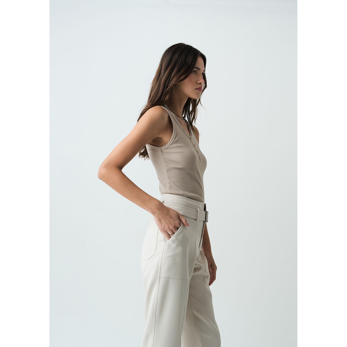 NAF NAF - Polo Sin Mangas Mujer Naf Naf