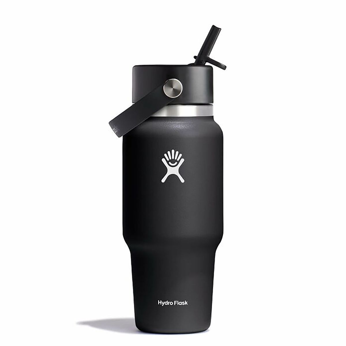 HYDROFLASK - Botella 24 Oz Wide Flex Straw Travel Bottle Black Hydroflask