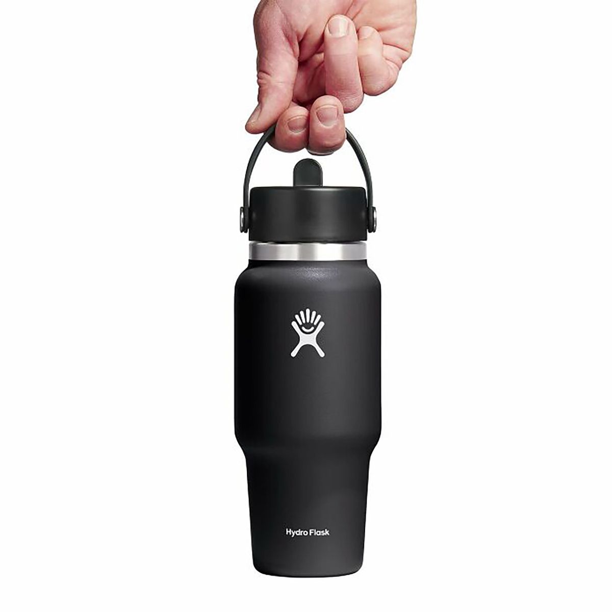 HYDROFLASK - Botella 24 Oz Wide Flex Straw Travel Bottle Black Hydroflask