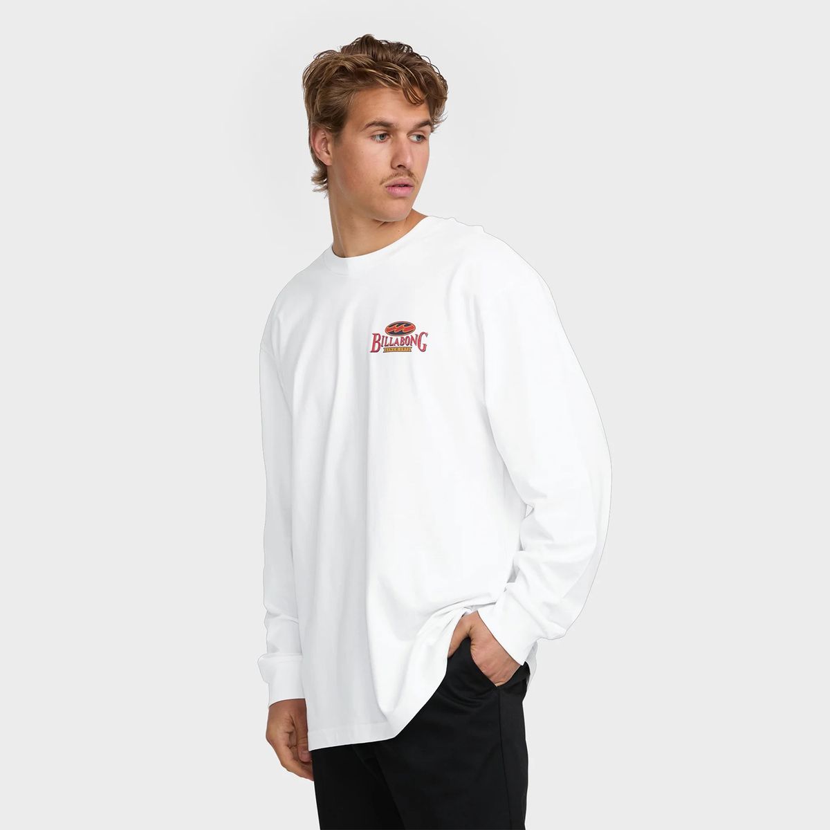 BILLABONG - Polo Hombre Manga Larga Double Spread Og Blanco Billabong