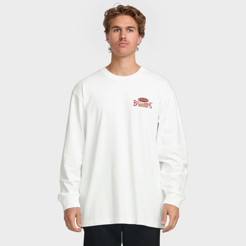 BILLABONG - Polo Hombre Manga Larga Double Spread Og Blanco Billabong