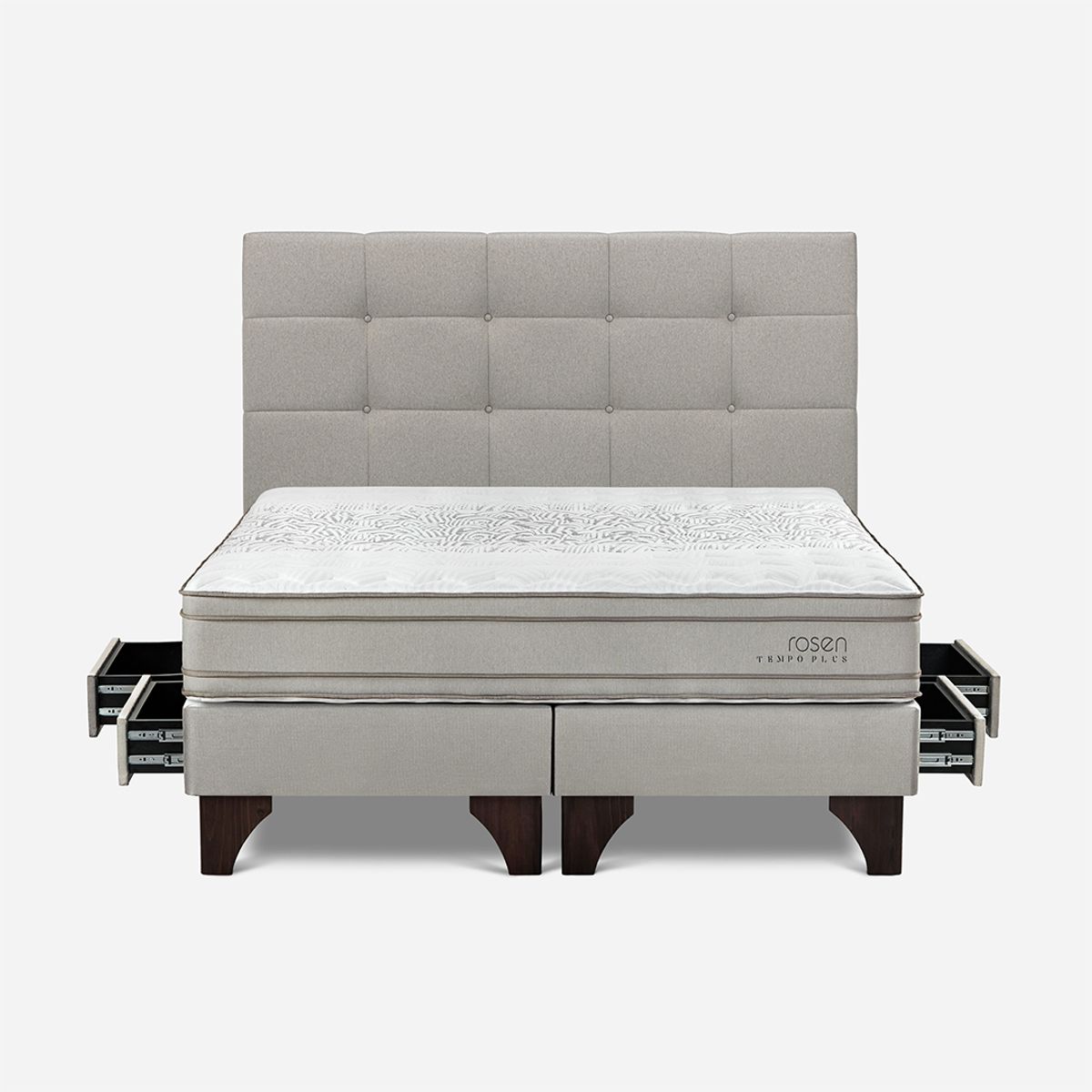 ROSEN - Dormitorio Con Cajones Tempo Plus Issey Niebla King