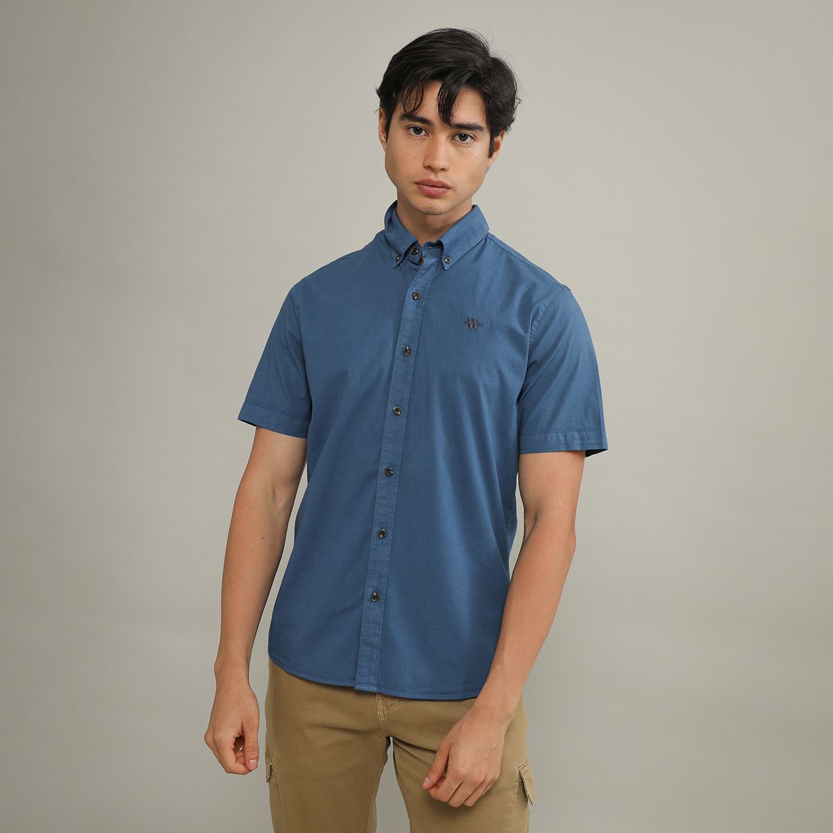  - Camisa Algodón Regular Fit Manga Larga Hombre Huntington