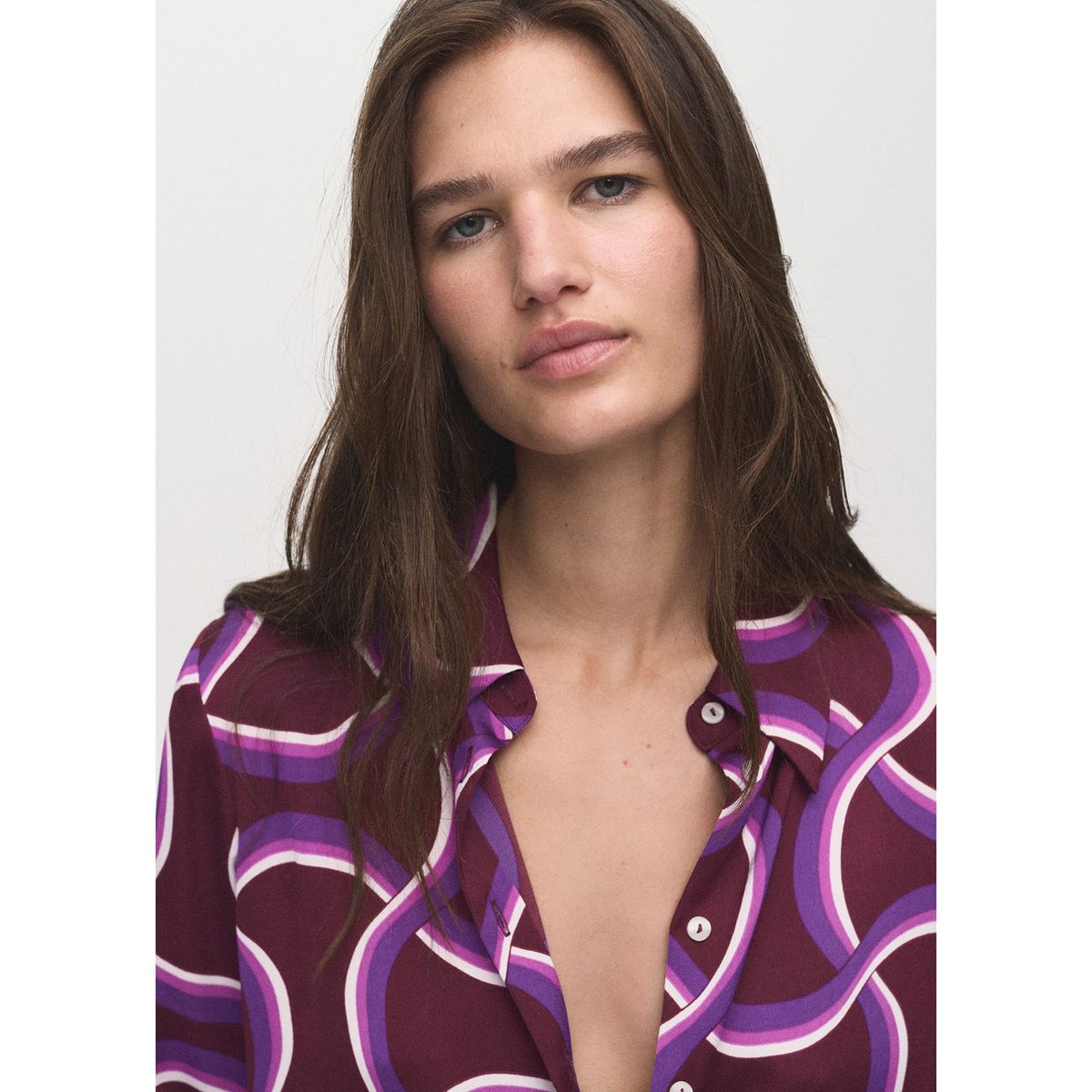 MANGO - Blusa Manga Larga Mujer Mango