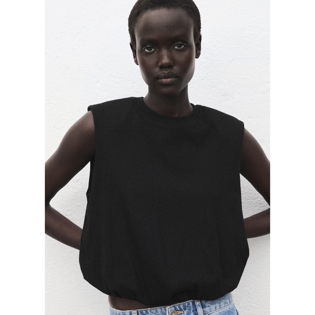 MANGO - Top Sin Mangas Mujer Mango