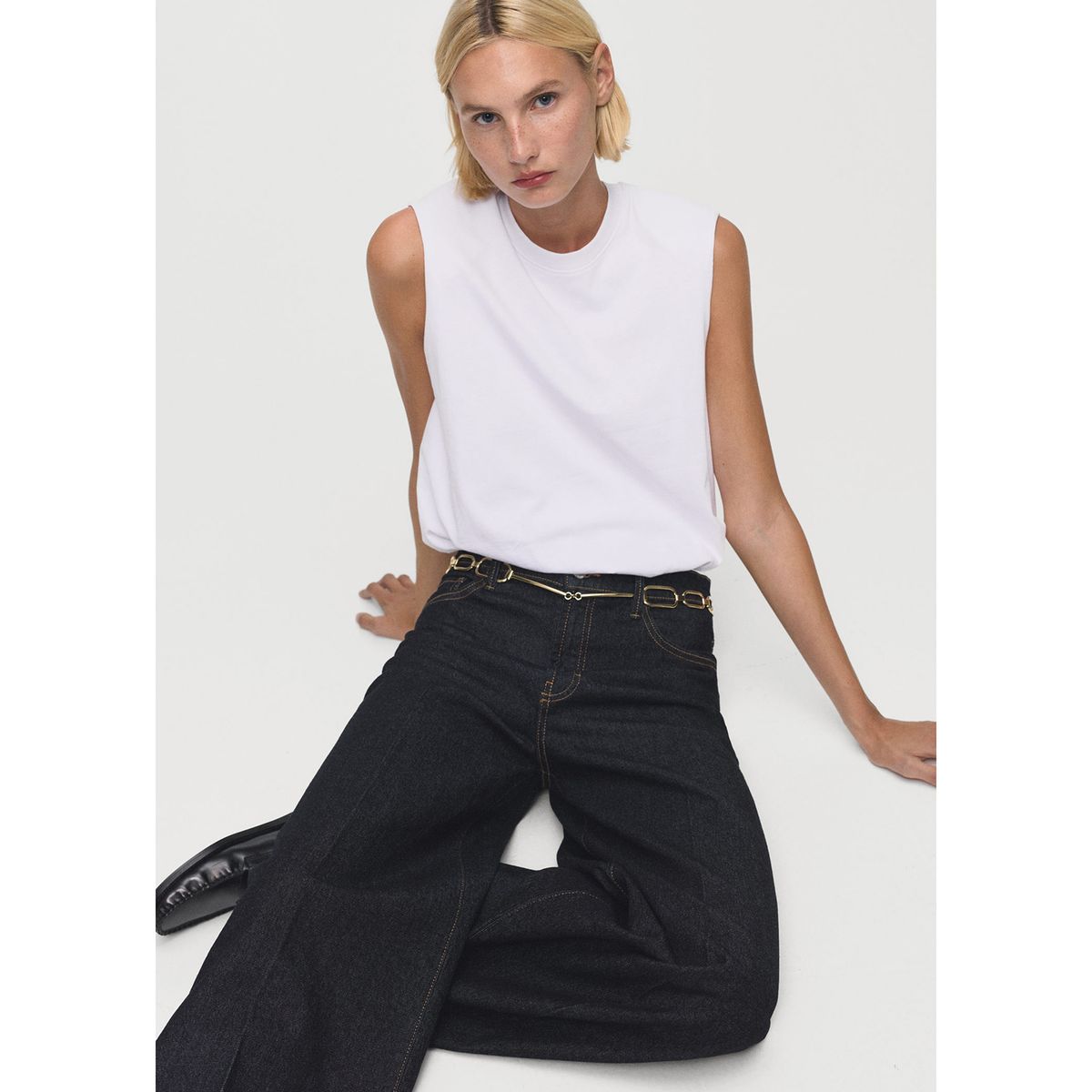 MANGO - Top Sin Mangas Mujer Mango