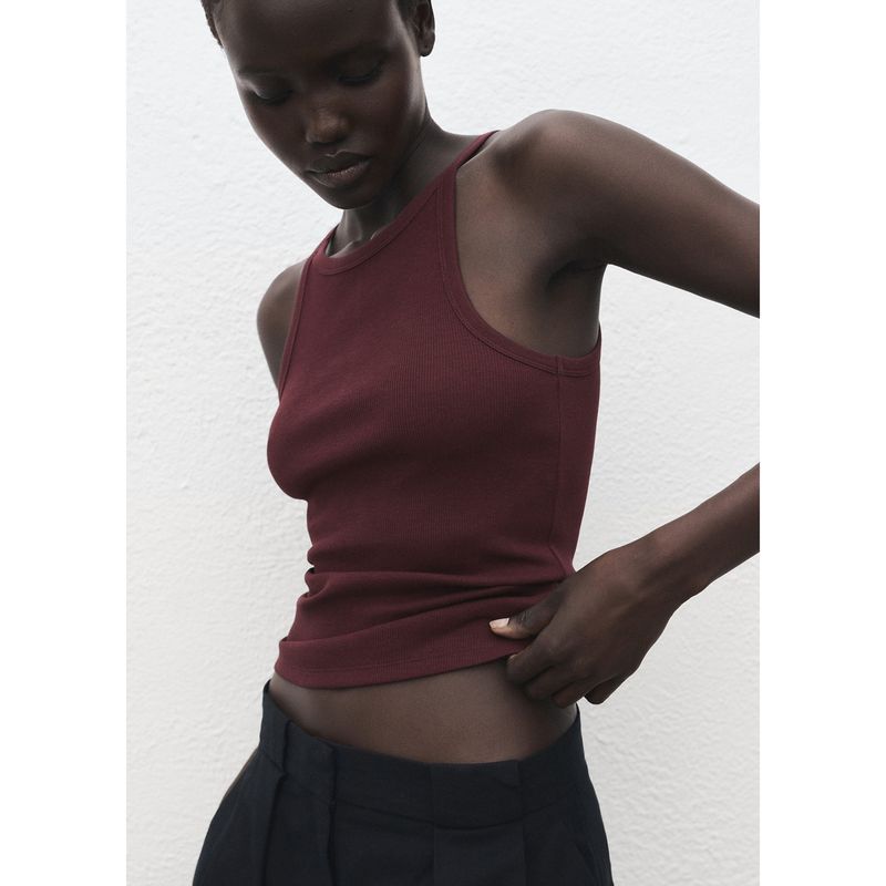 MANGO - Top Sin Mangas Mujer Mango