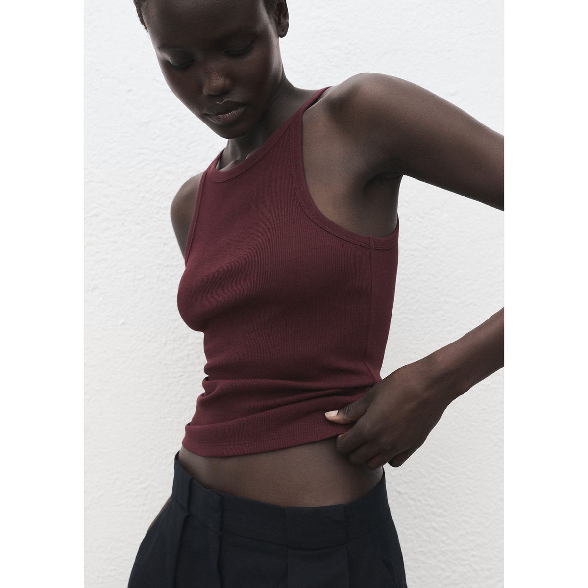 MANGO - Top Sin Mangas Mujer Mango