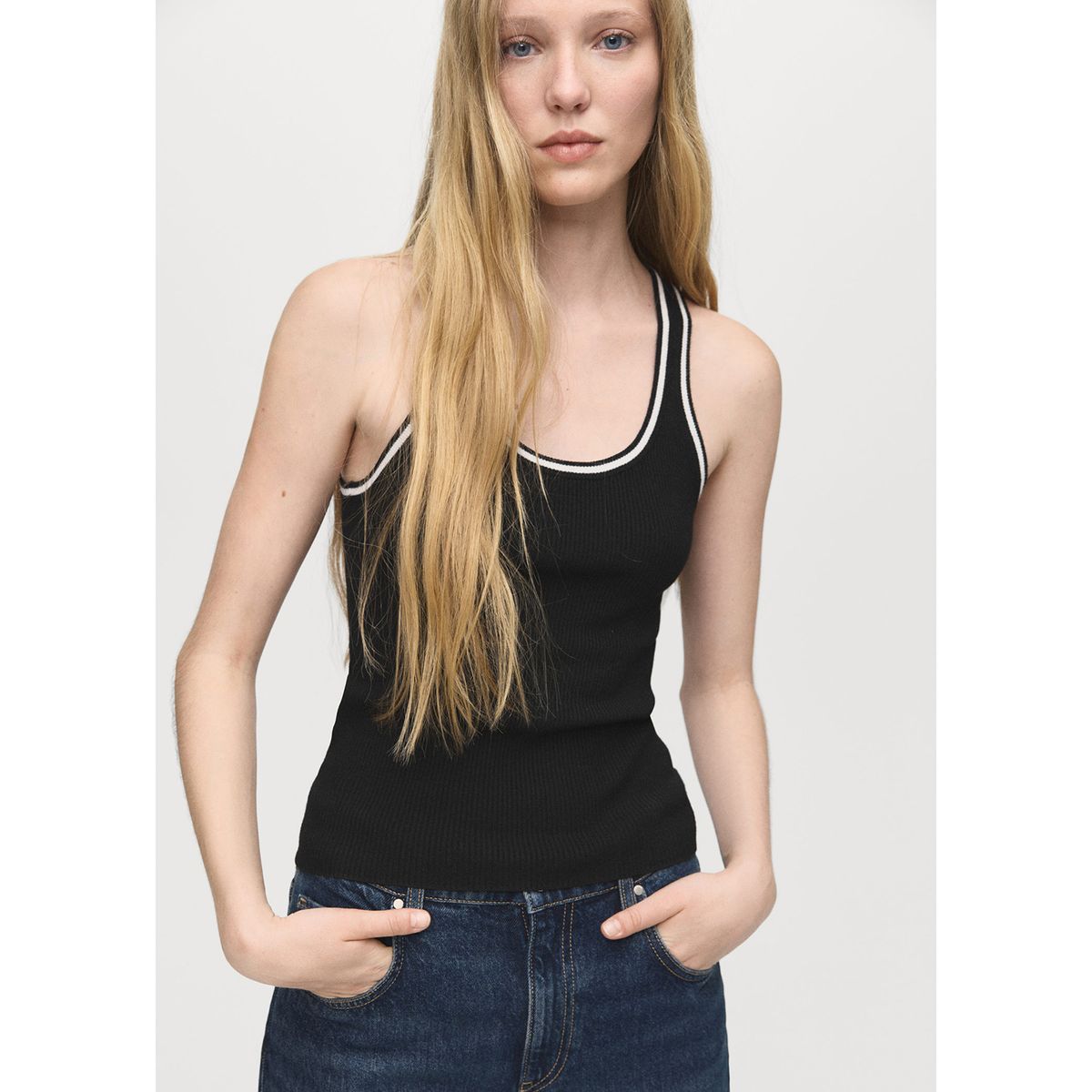 MANGO - Top Sin Mangas Mujer Mango