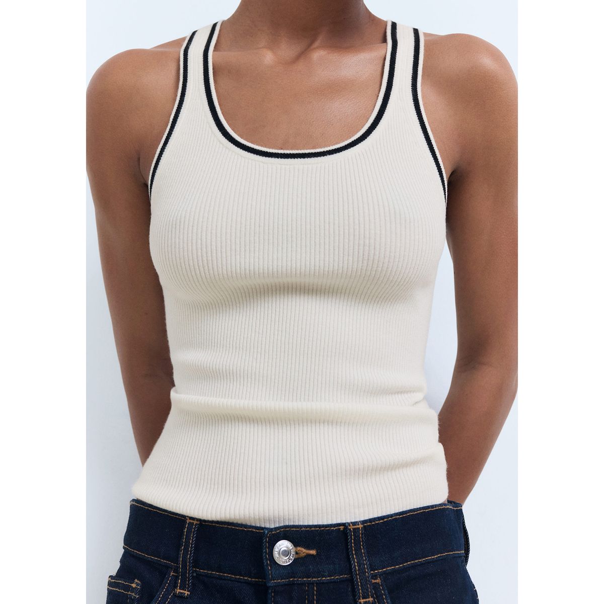 MANGO - Top Sin Mangas Mujer Mango