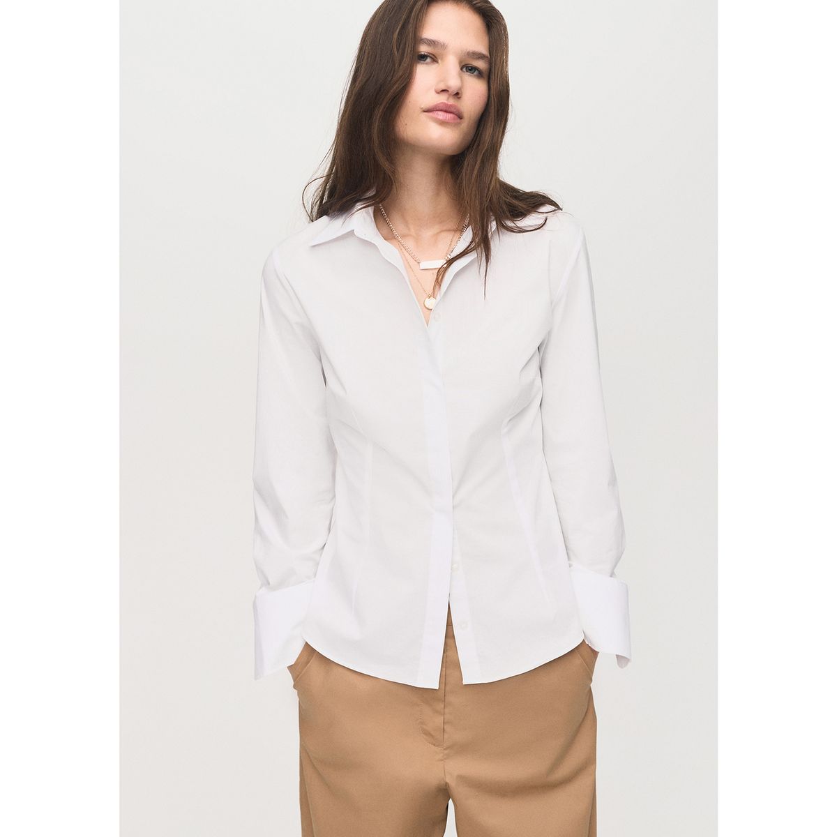 MANGO - Blusa Slim Fit Mujer Mango