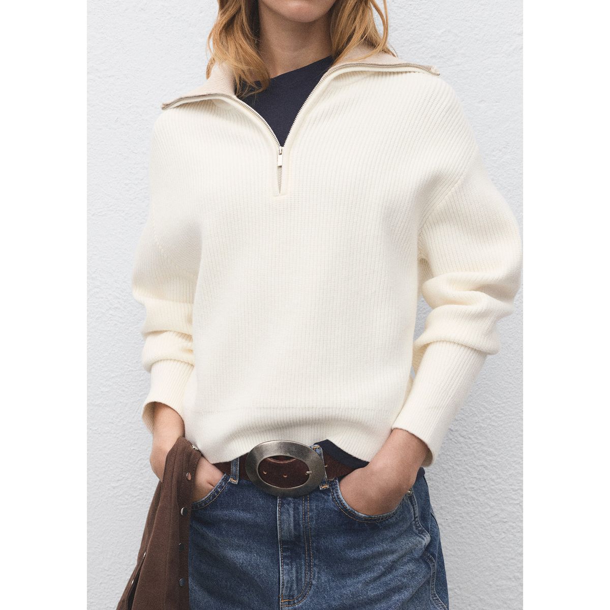 MANGO - Chompa Manga Larga Mujer Mango