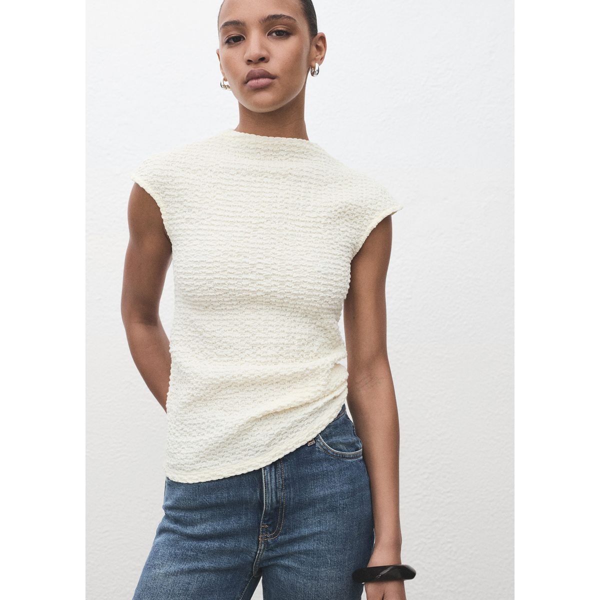 MANGO - Top Sin Mangas Mujer Mango