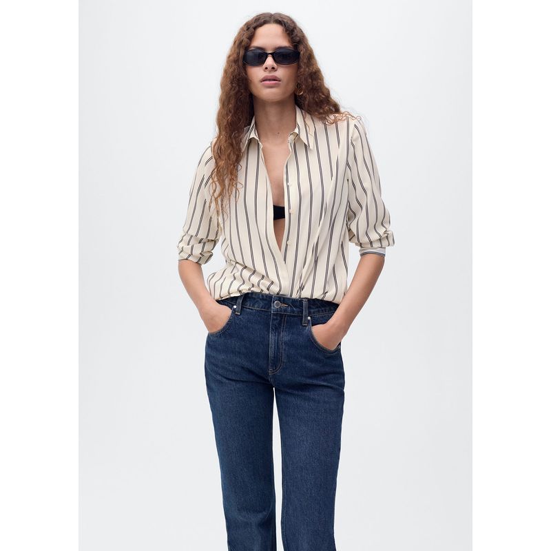 MANGO - Blusa Manga Larga Mujer Mango