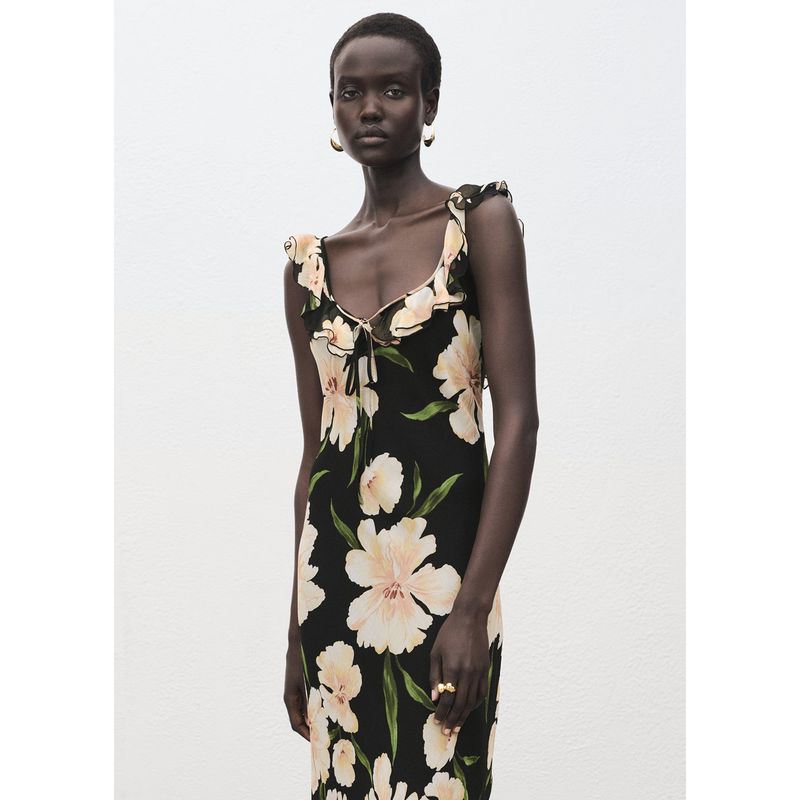 MANGO - Vestido Largo Mujer Mango