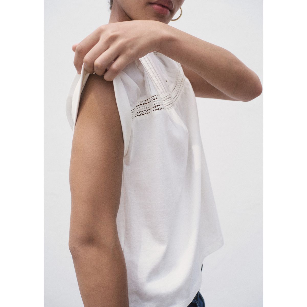 MANGO - Polo Sin Mangas Mujer Mango