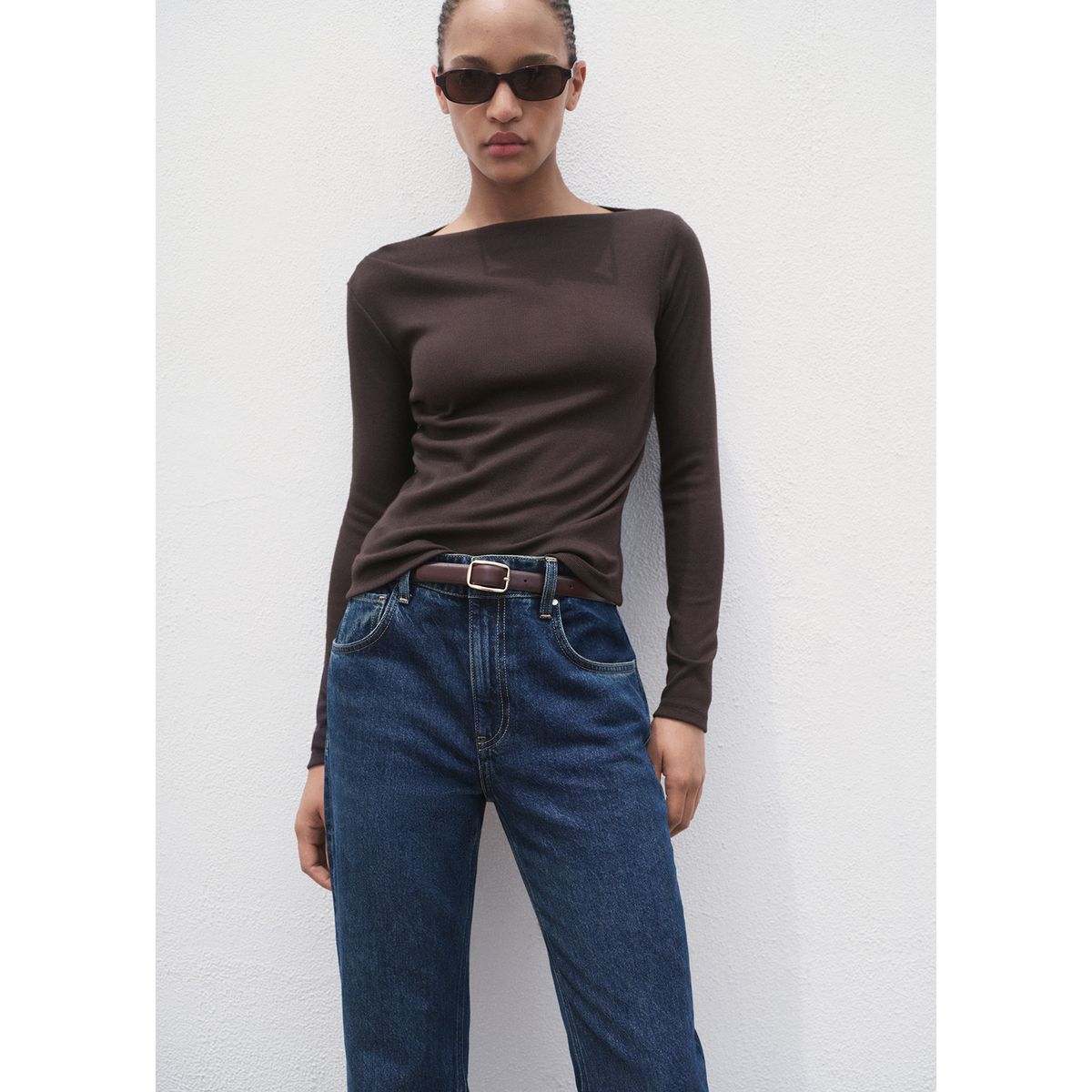 MANGO - Polo Manga Larga Mujer Mango