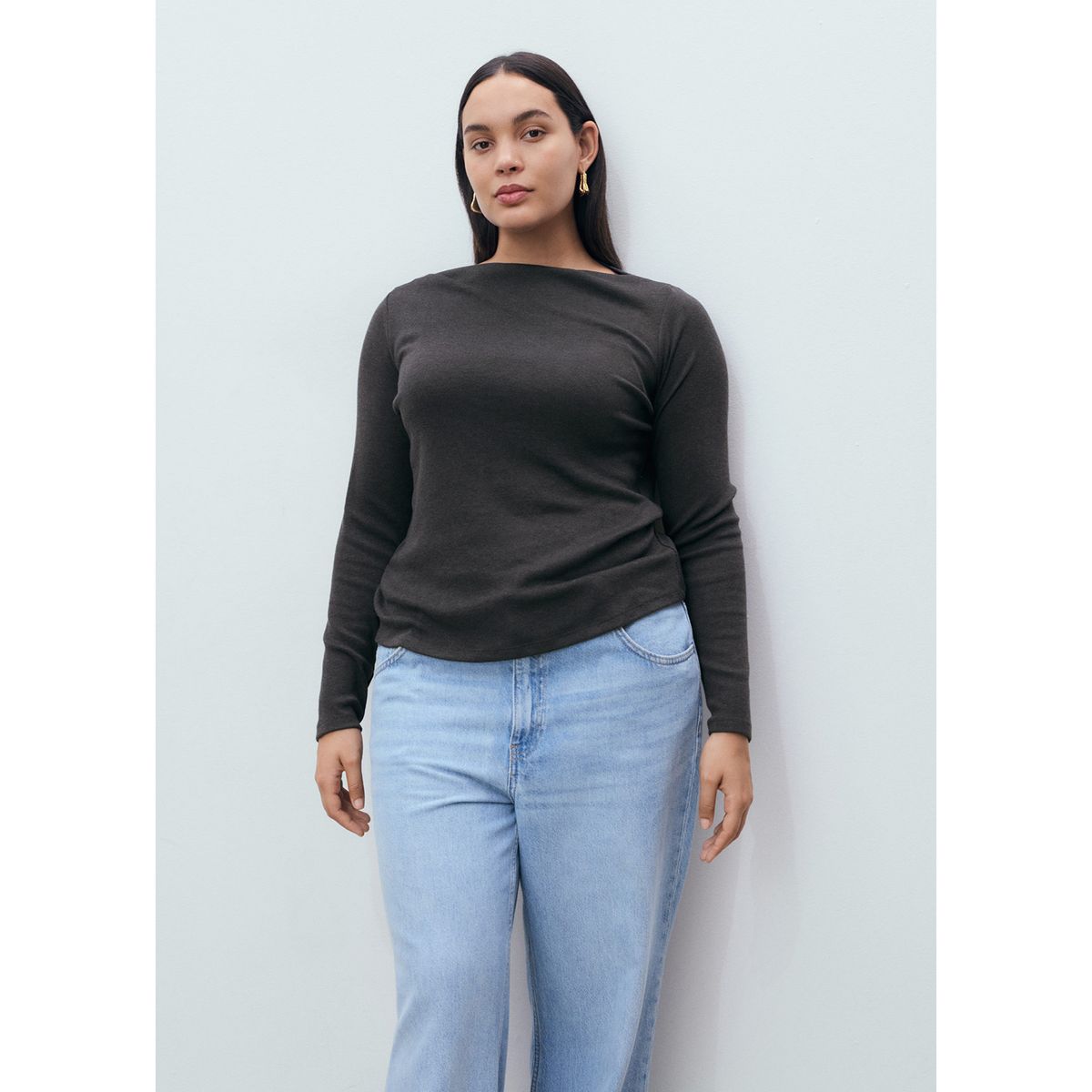 MANGO - Polo Manga Larga Mujer Mango