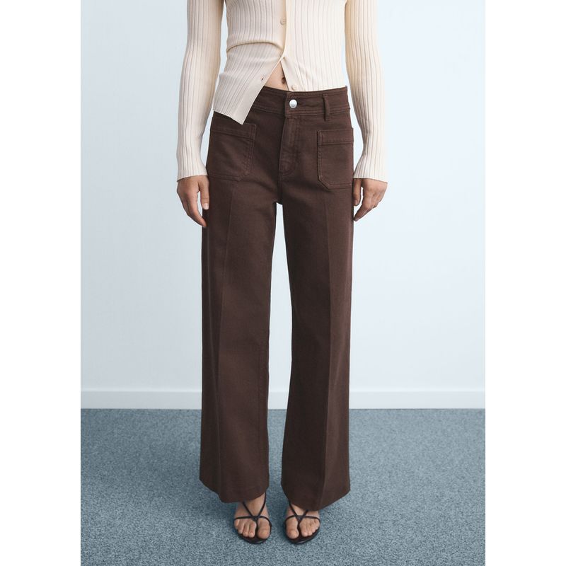 MANGO - Jean Wide Leg Tiro Medio Mujer Mango