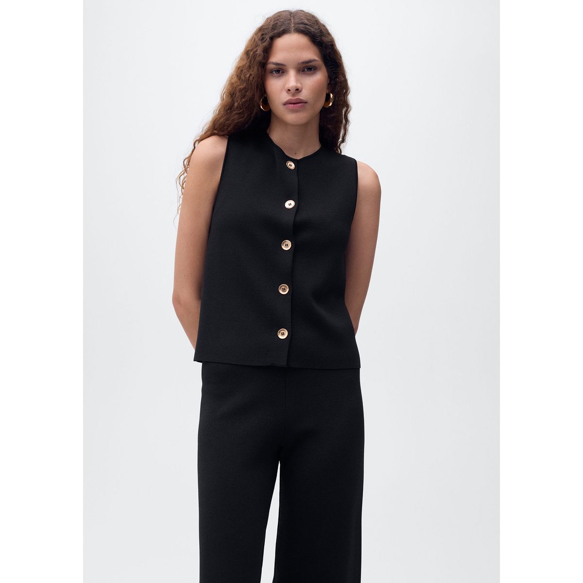 MANGO - Chaleco Tejido Mujer Mango