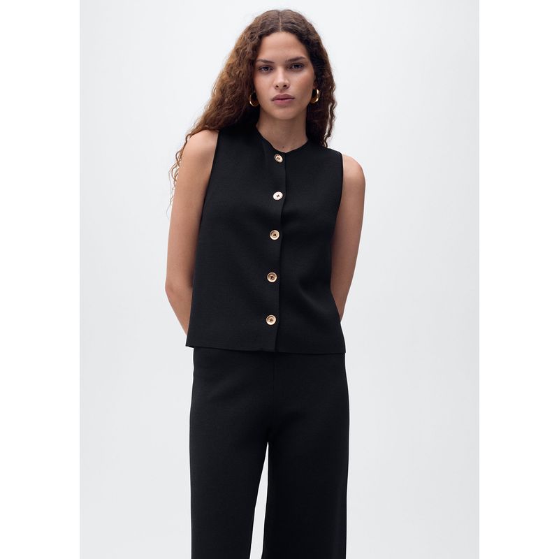 MANGO - Chaleco Tejido Mujer Mango