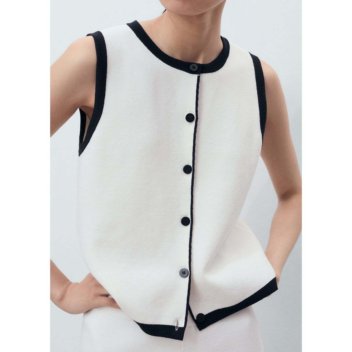 MANGO - Chaleco Tejido Mujer Mango