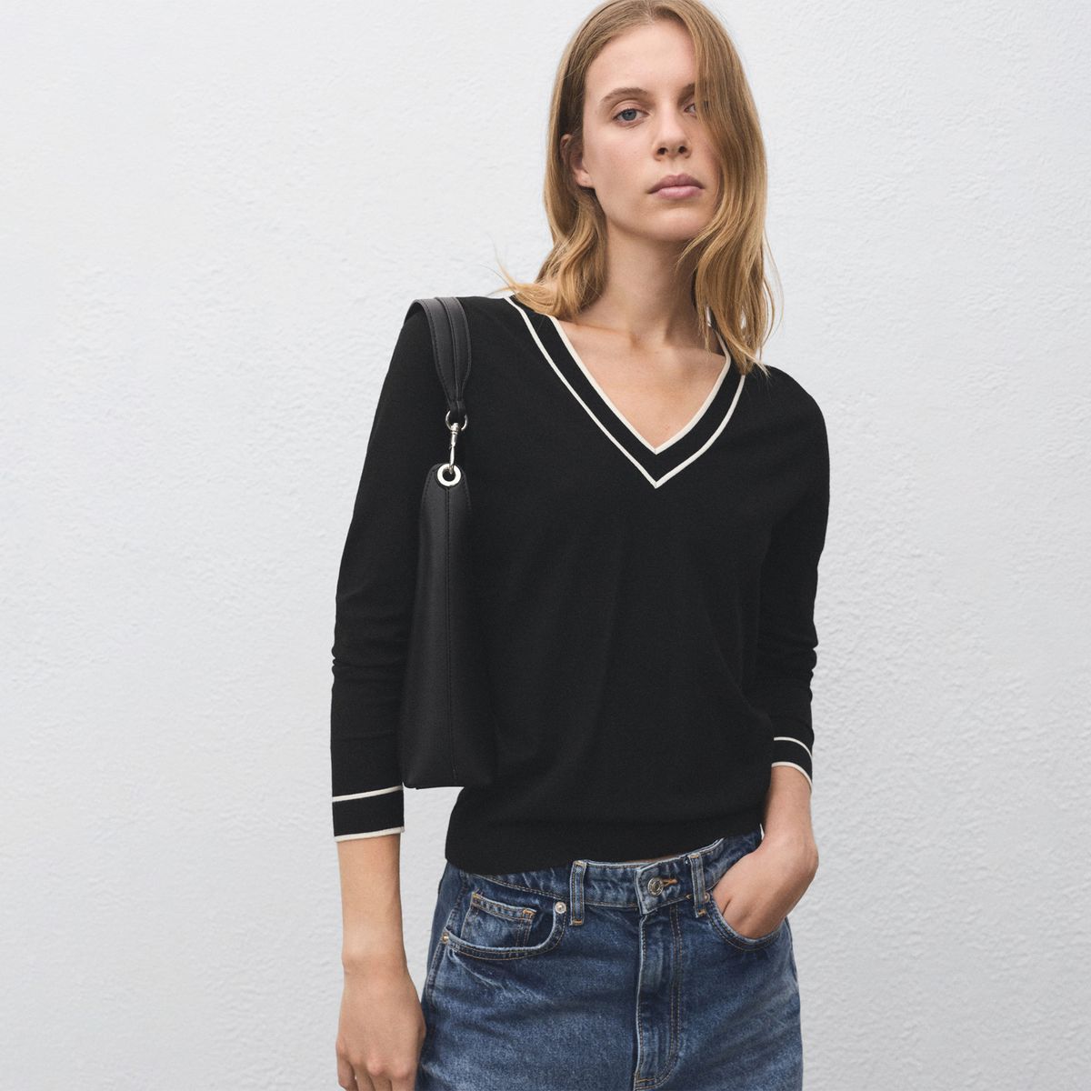 MANGO - Chompa Manga Larga Mujer Mango