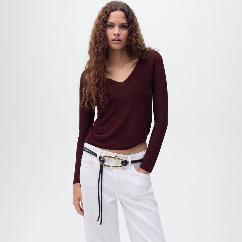 MANGO - Chompa Manga Larga Mujer Mango