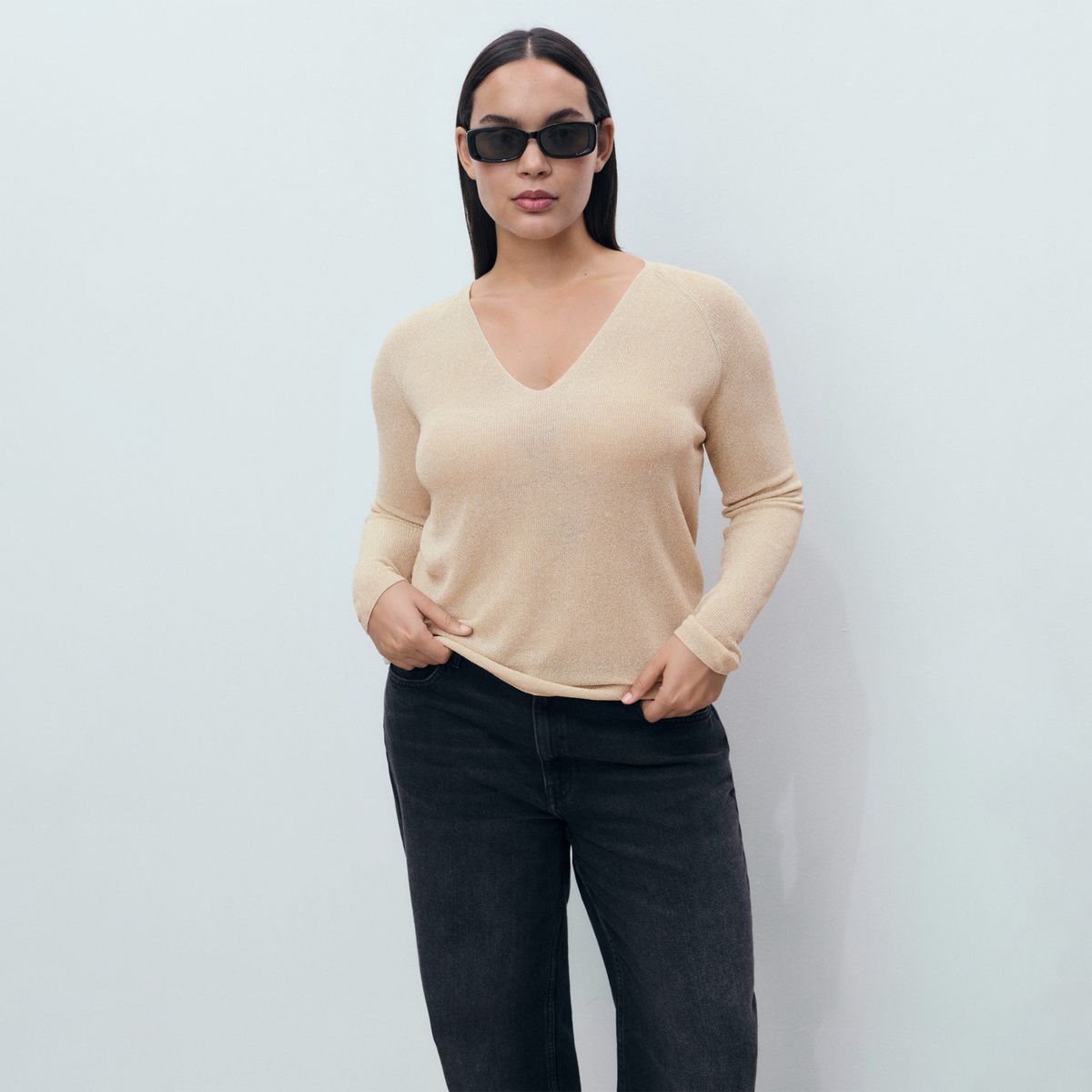 MANGO - Chompa Manga Larga Mujer Mango