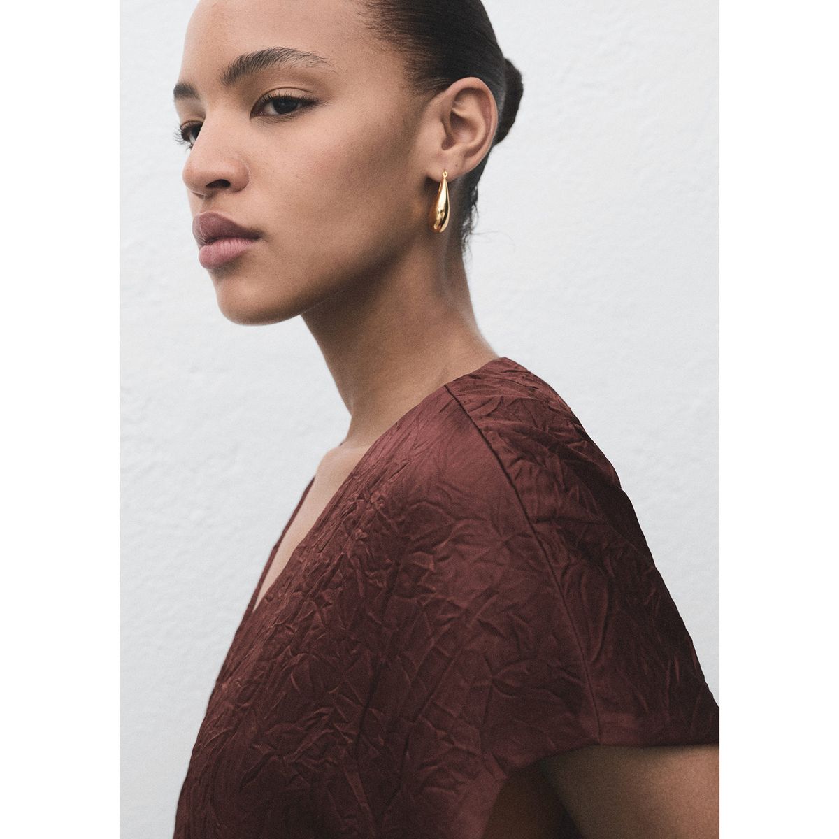 MANGO - Chaleco Efecto Arrugado Mujer Mango