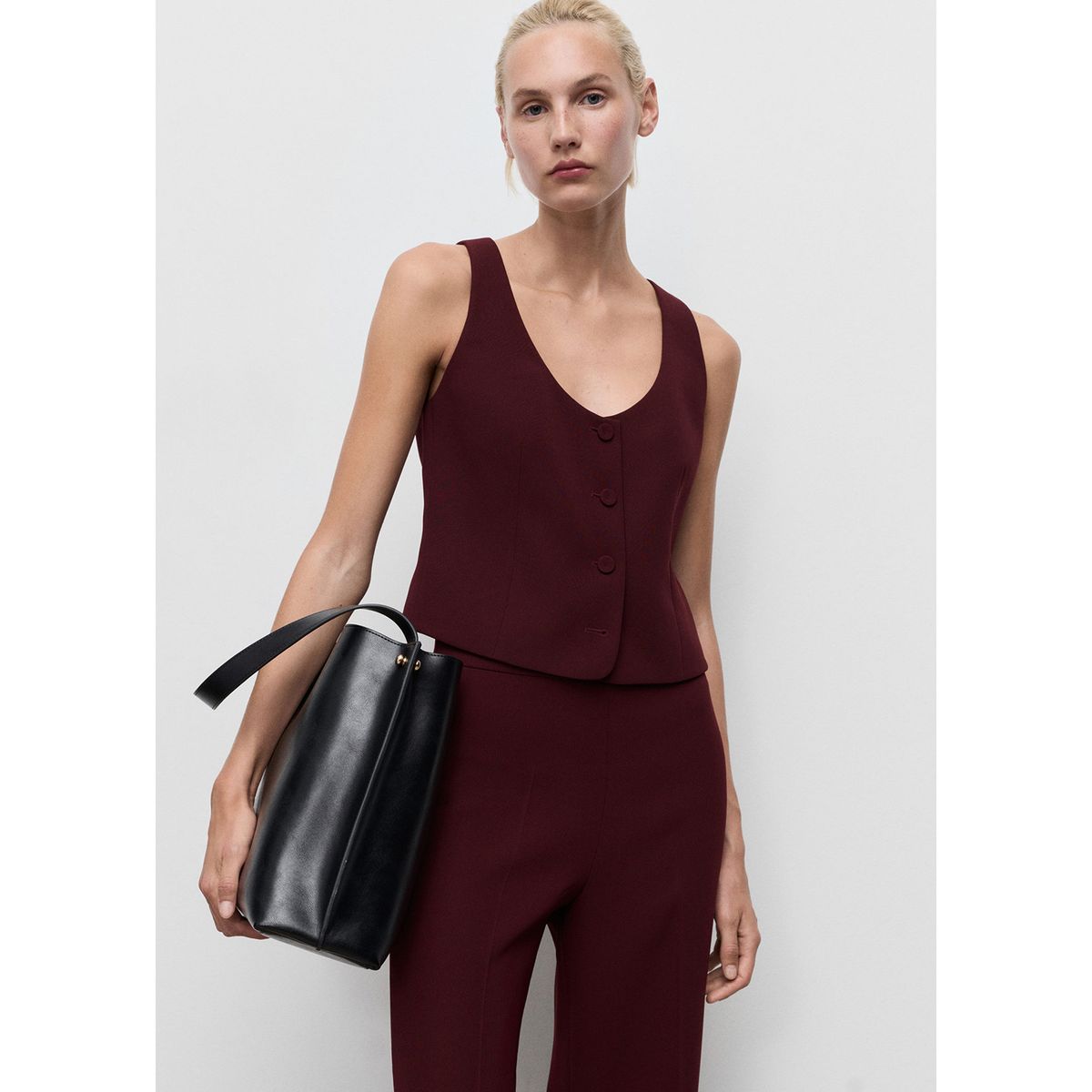 MANGO - Chaleco Sastre Mujer Mango