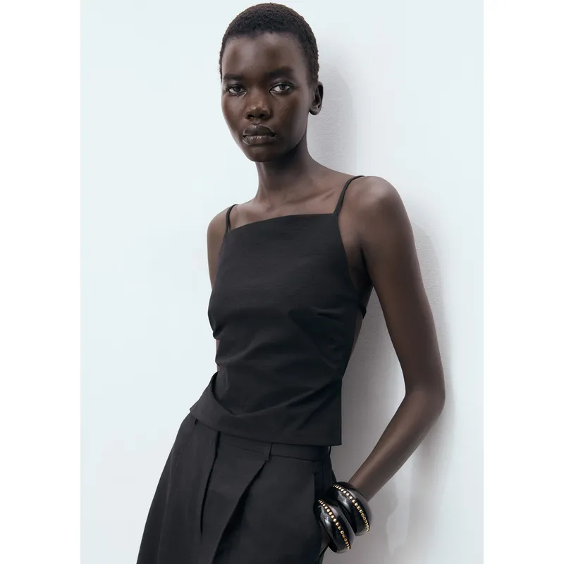 MANGO - Top Sin Mangas Mujer Mango