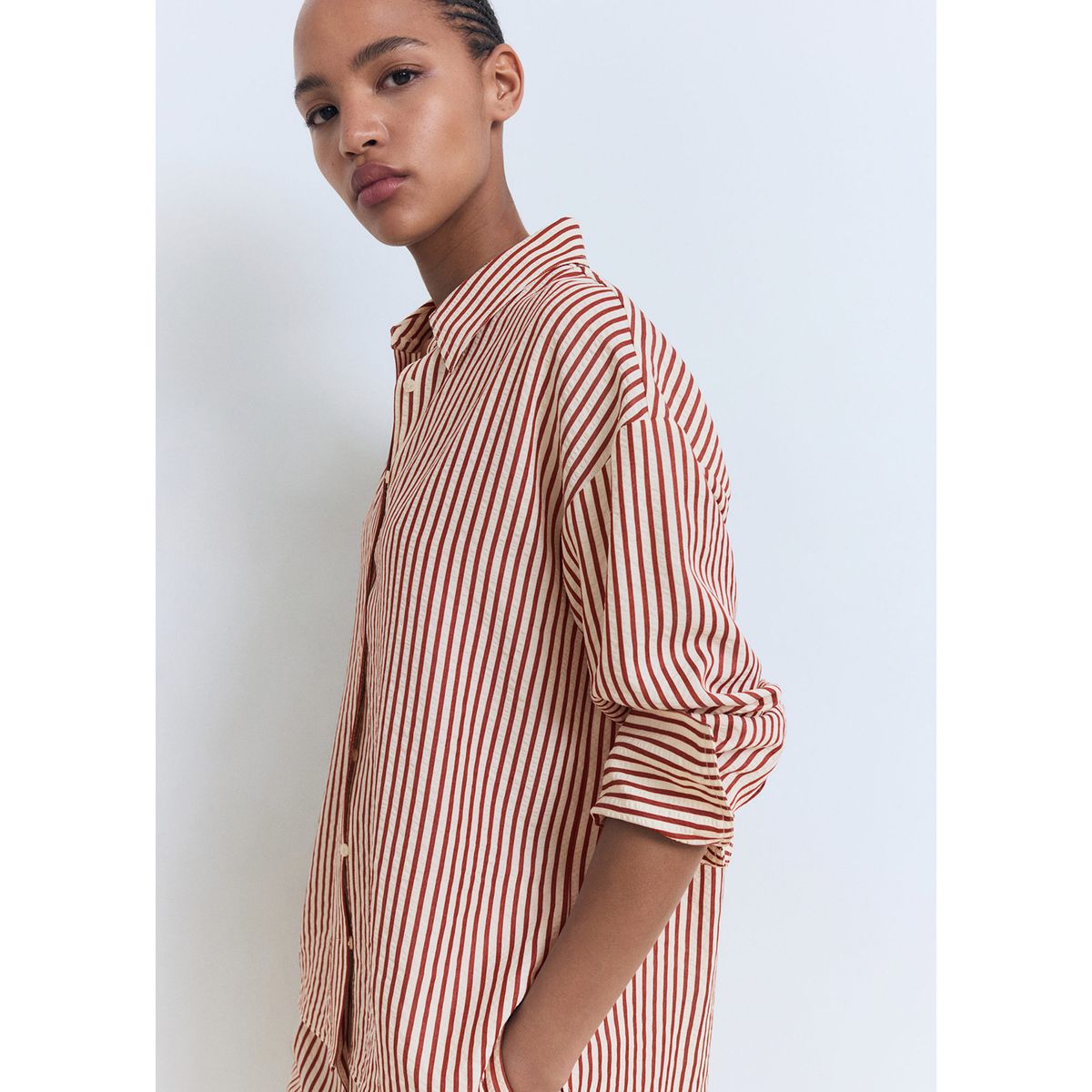 MANGO - Blusa Manga Larga Mujer Mango