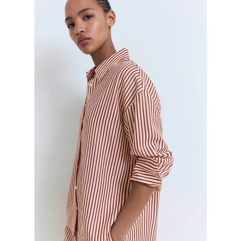 MANGO - Blusa Manga Larga Mujer Mango