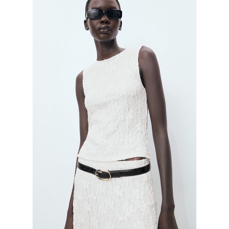 MANGO - Top Sin Mangas Mujer Mango