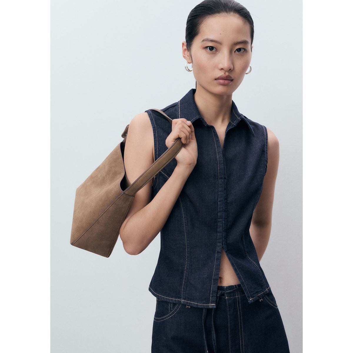 MANGO - Top Sin Mangas Mujer Mango